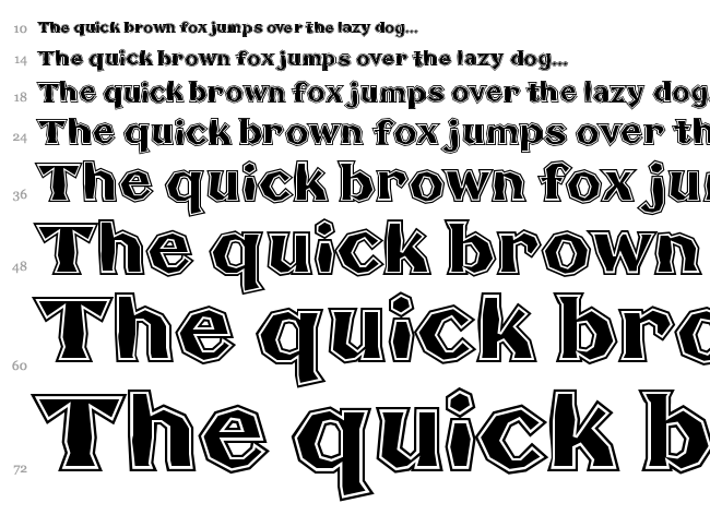 Broken Poster font waterfall